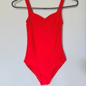 Red leotard ballet dance size M 8